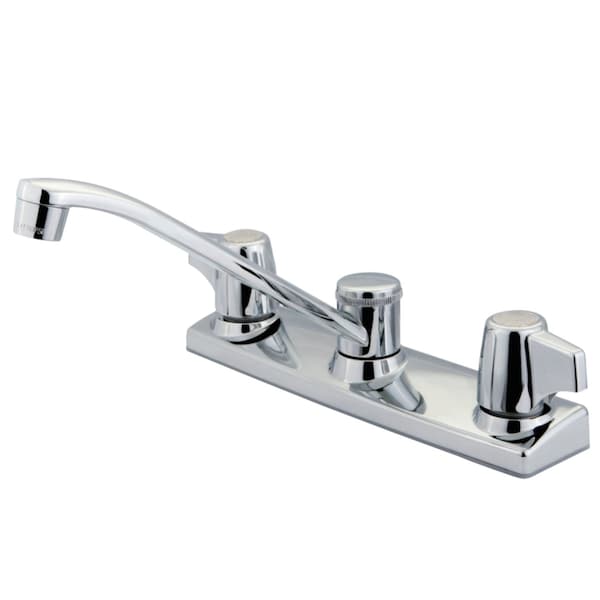 Kingston Brass KB120 8" Centerset Kitchen Faucet, Polished Chrome KB120 - main